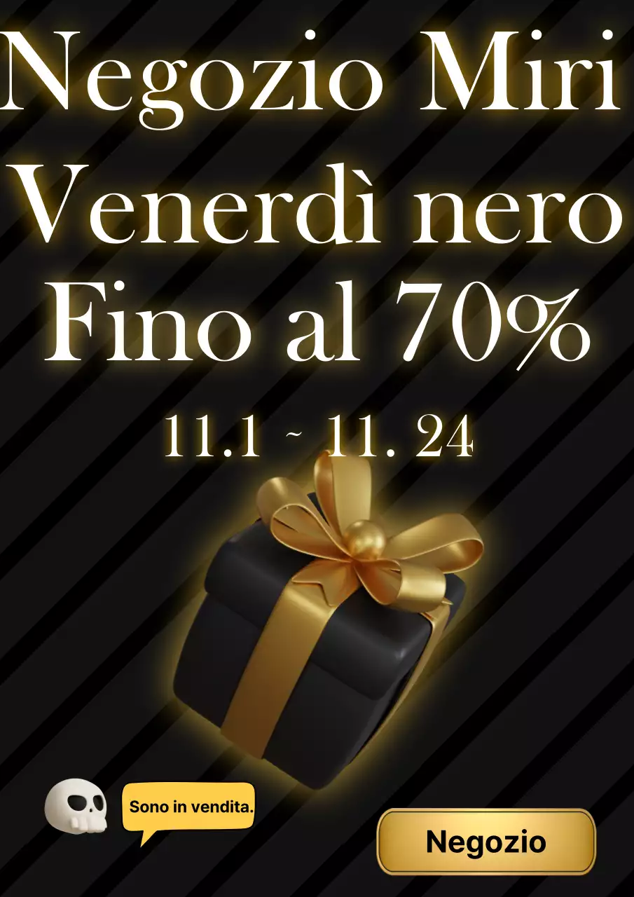 Un semplice annuncio di vendita del Black Friday in nero e oro