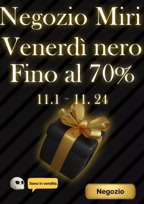 Un semplice annuncio di vendita del Black Friday in nero e oro