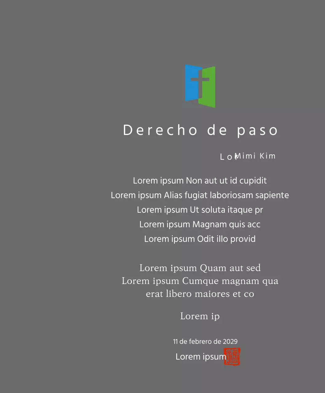 Concepto de placa con logotipo de iglesia