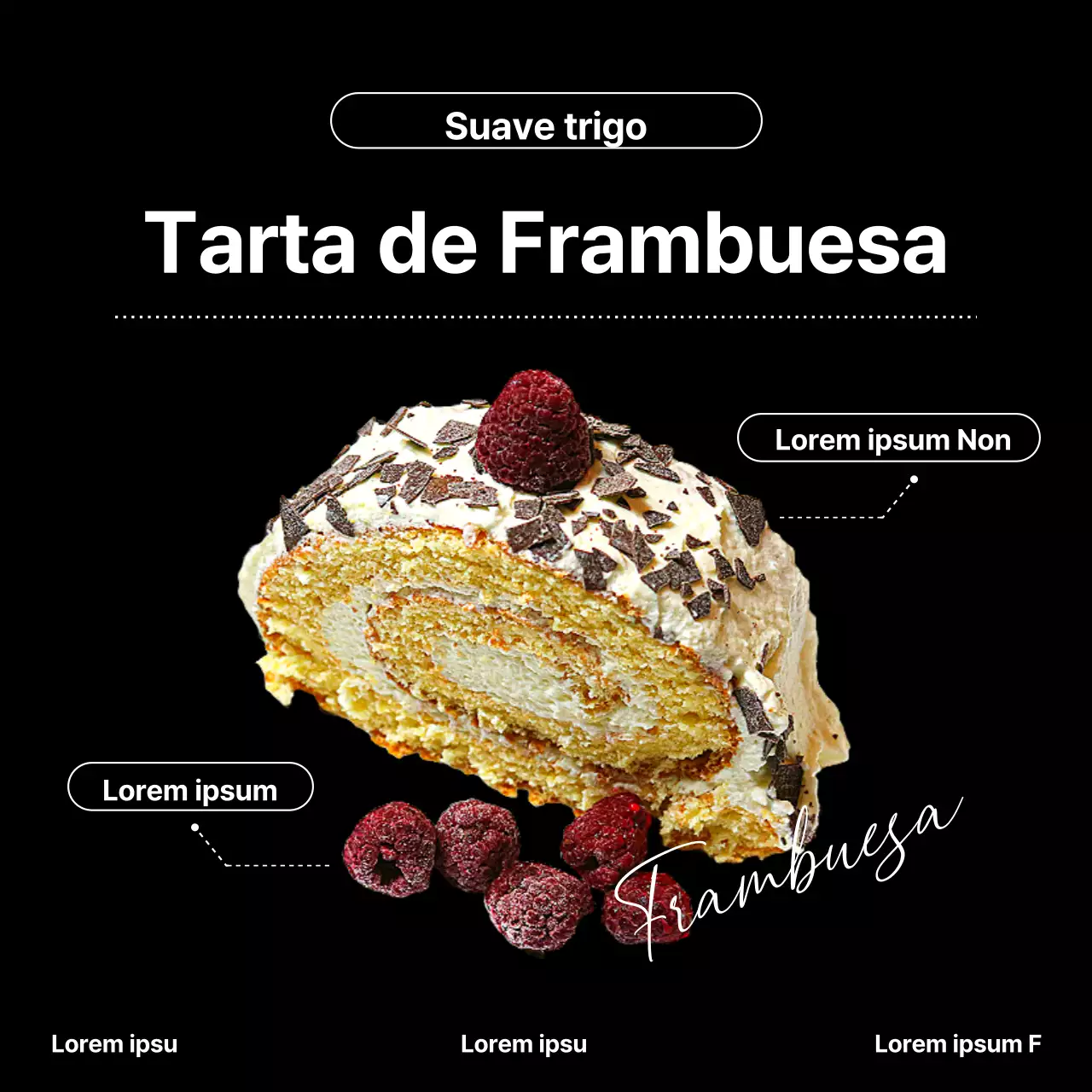 Promocione un menú de postres navideños de moda con fondo negro