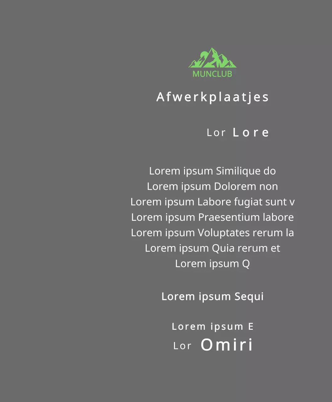 Berg club finisher's plaquette met club logo concept met groene berg illustratie