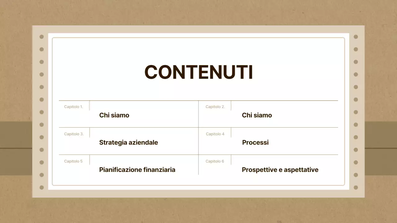Semplice business plan di un'azienda di corrieri in marrone e beige