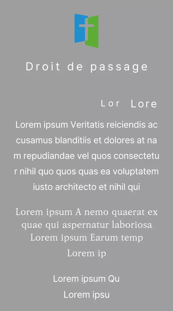 Plaque avec logo de l'église