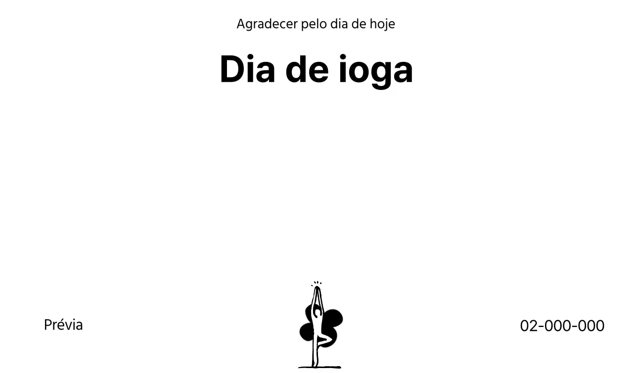 Desenho promocional de ioga com ilustrações de ioga