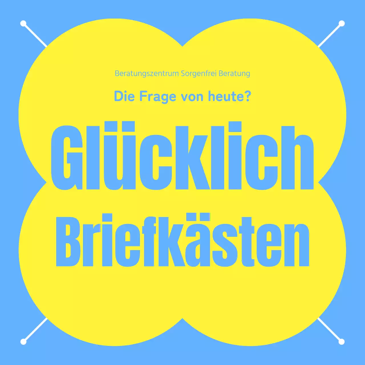 Ein kitschiger hellblauer und gelber Ratgeber