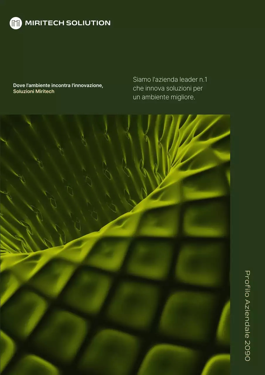 Soluzioni per l'innovazione ambientale in stile kaki e minimalista Profilo aziendale