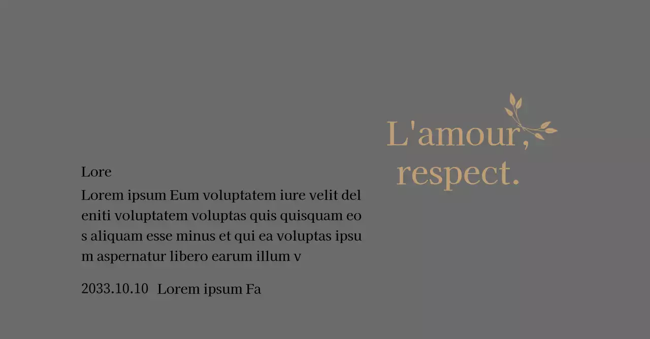 Plaque de remerciement classique avec or et feuilles