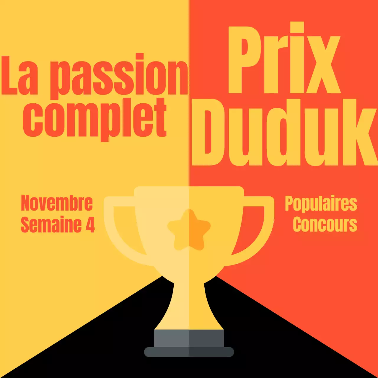 À propos de notre concours rétro orange et jaune très prisé