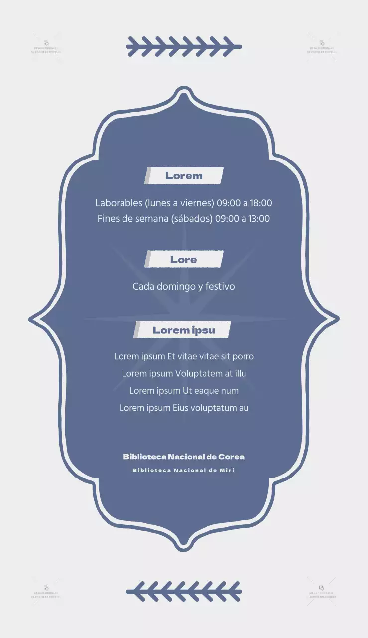 Una guía de biblioteca sencilla y clásica en gris y azul