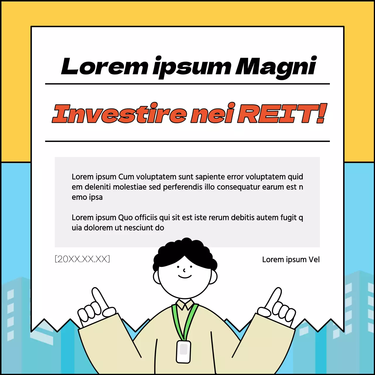 Una semplice guida gialla e azzurra all'investimento in REIT immobiliari