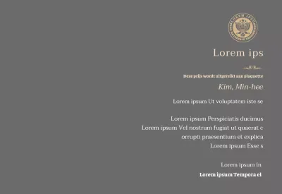 Luxe diploma-plaat met schoollogo en gouden rand