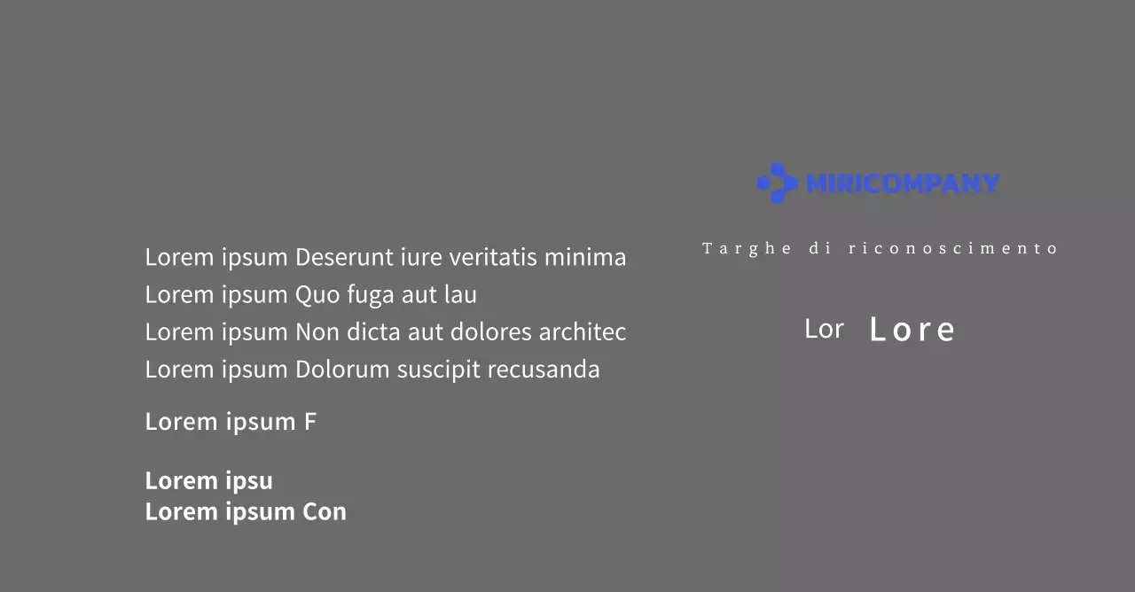 Una semplice targa bianca con il logo della vostra azienda
