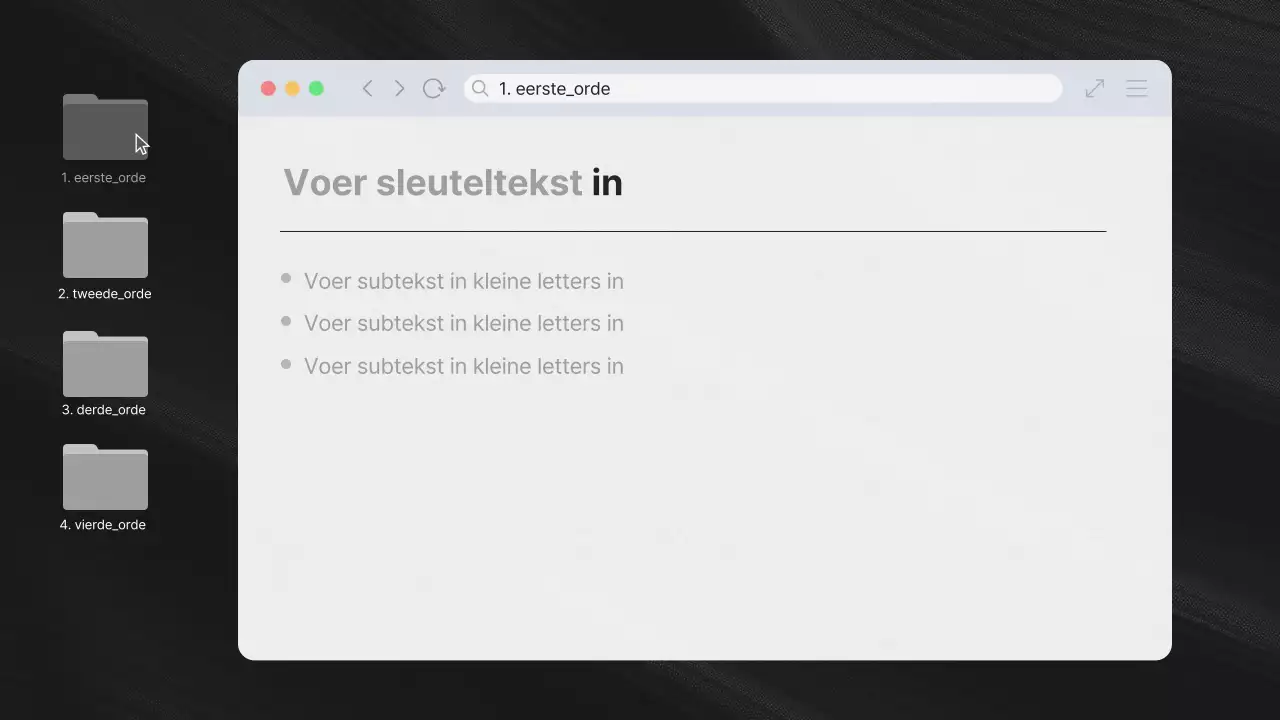 Voorstel voor moderne desktop UI in zwart