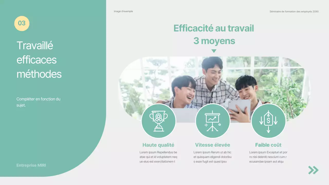 Matériel de formation pour le séminaire d'intégration des nouveaux employés, simple et écologique