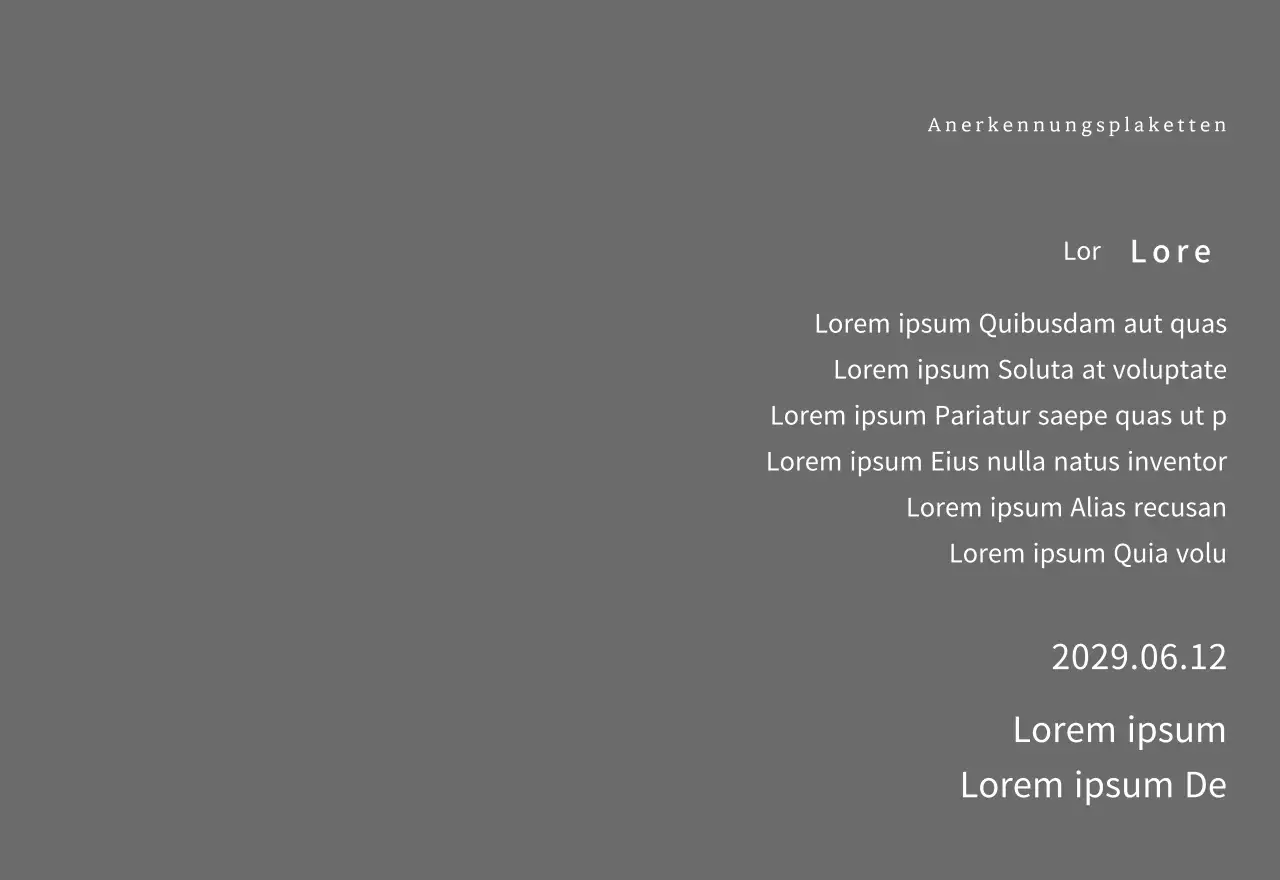 Einfaches Konzept Dankeschön Plakette in weiß