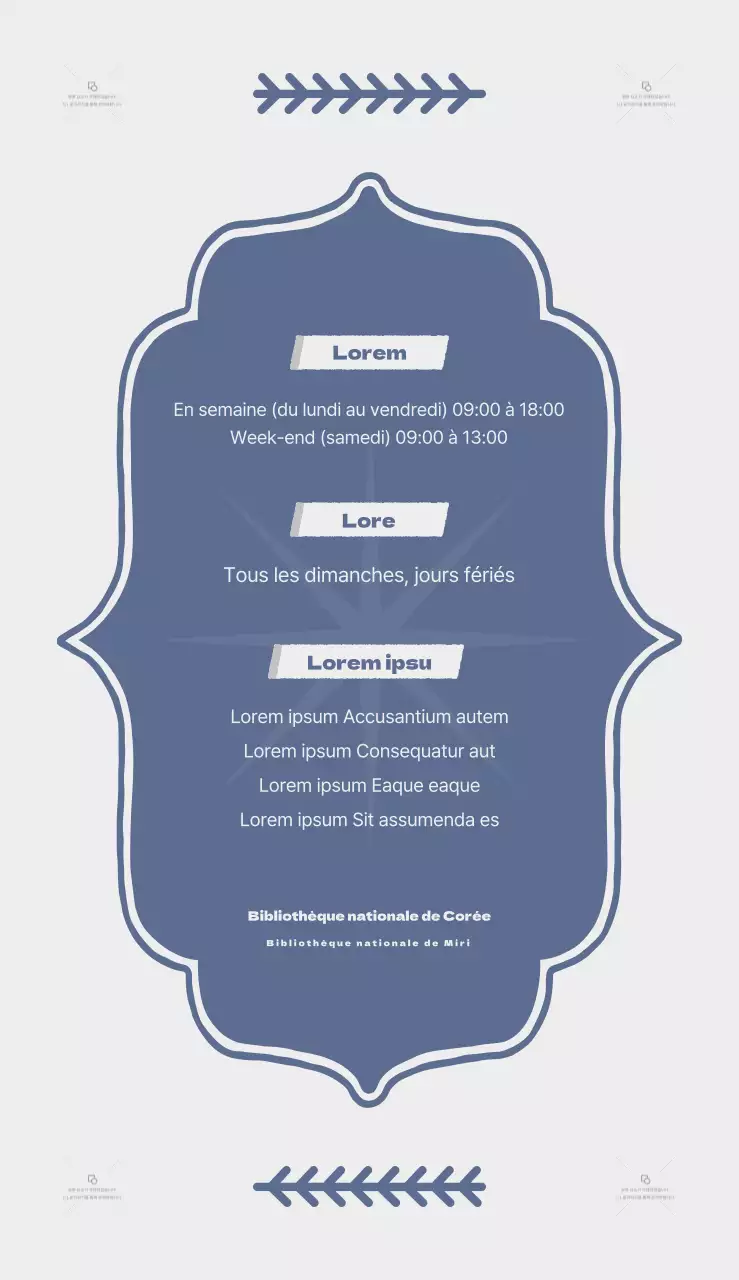 Un guide de bibliothèque simple et classique en gris et bleu