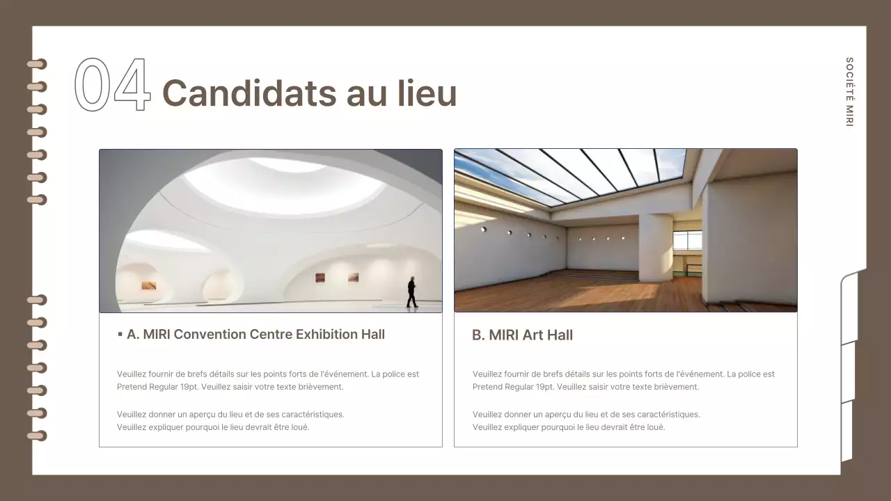 Planificateur d'événements simple et de marque, en marron