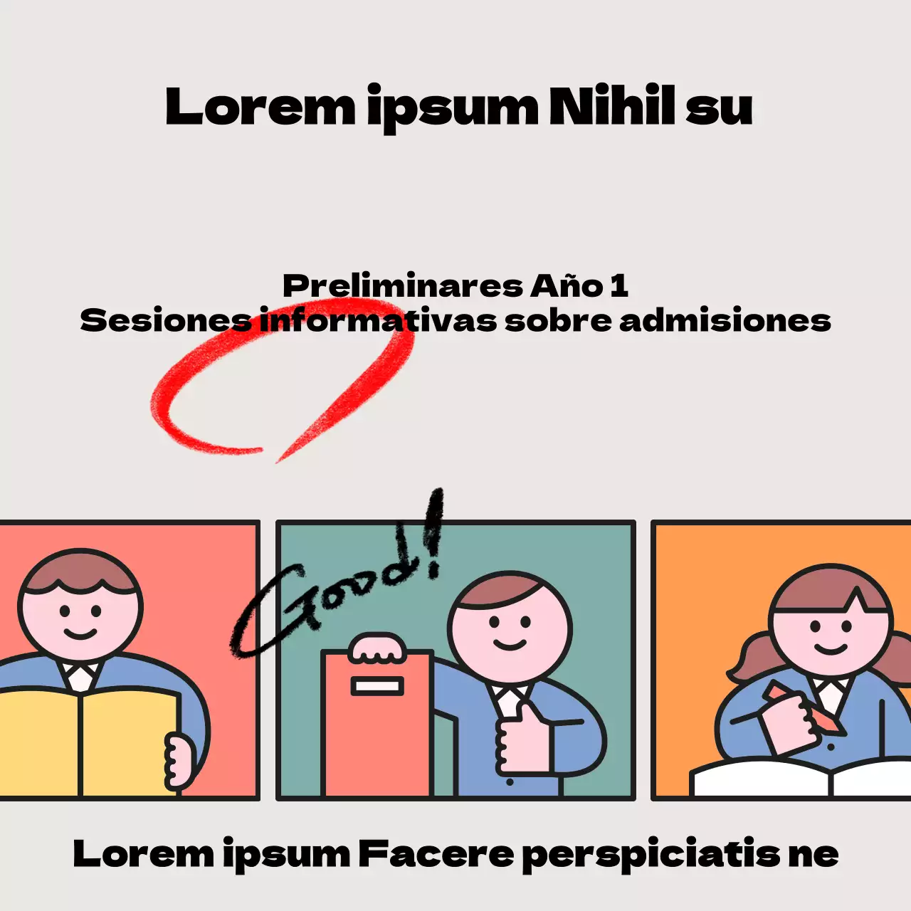 Sesión informativa sobre admisiones Información sobre contratación con puntos rojos
