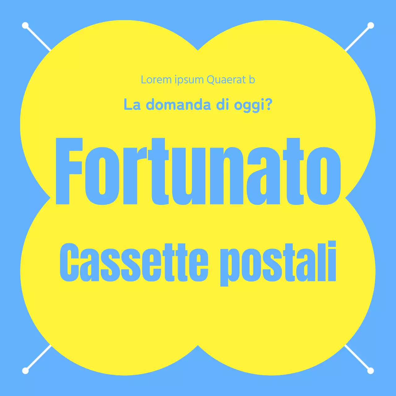 Una guida di consulenza kitsch in azzurro e giallo