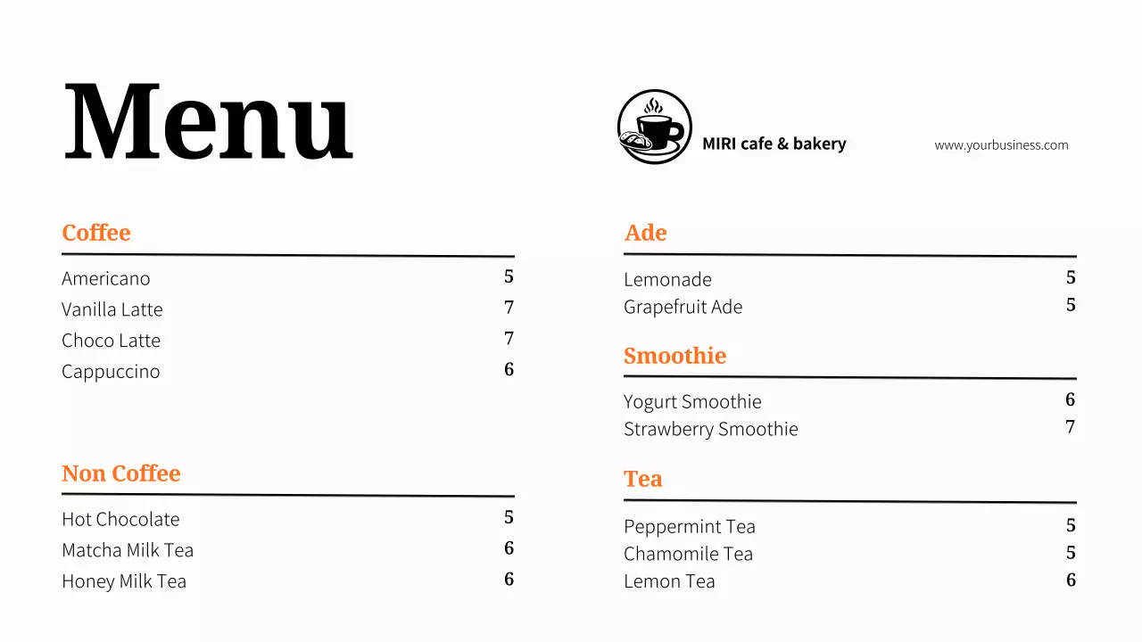 오렌지 심플 광고 템플릿 프레젠테이션