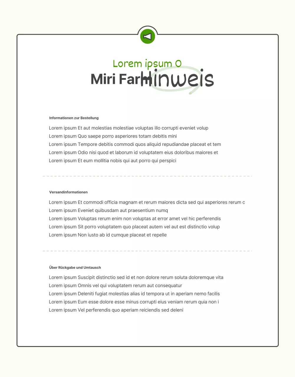 Förderung des Verkaufs von grünem und graubraunem Grundkohl