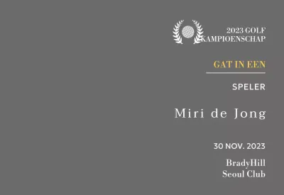 Golf hole-in-one winnaar plaquette met golfbal en lauwerkrans illustratie