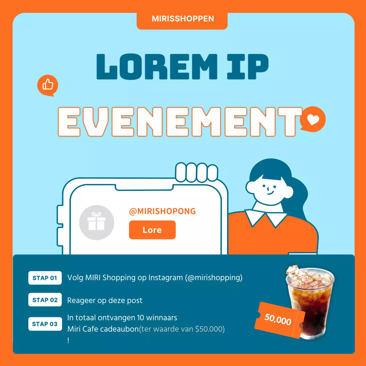 Promoot je evenement bij volgers op sociale media met een mooie oranje lucht