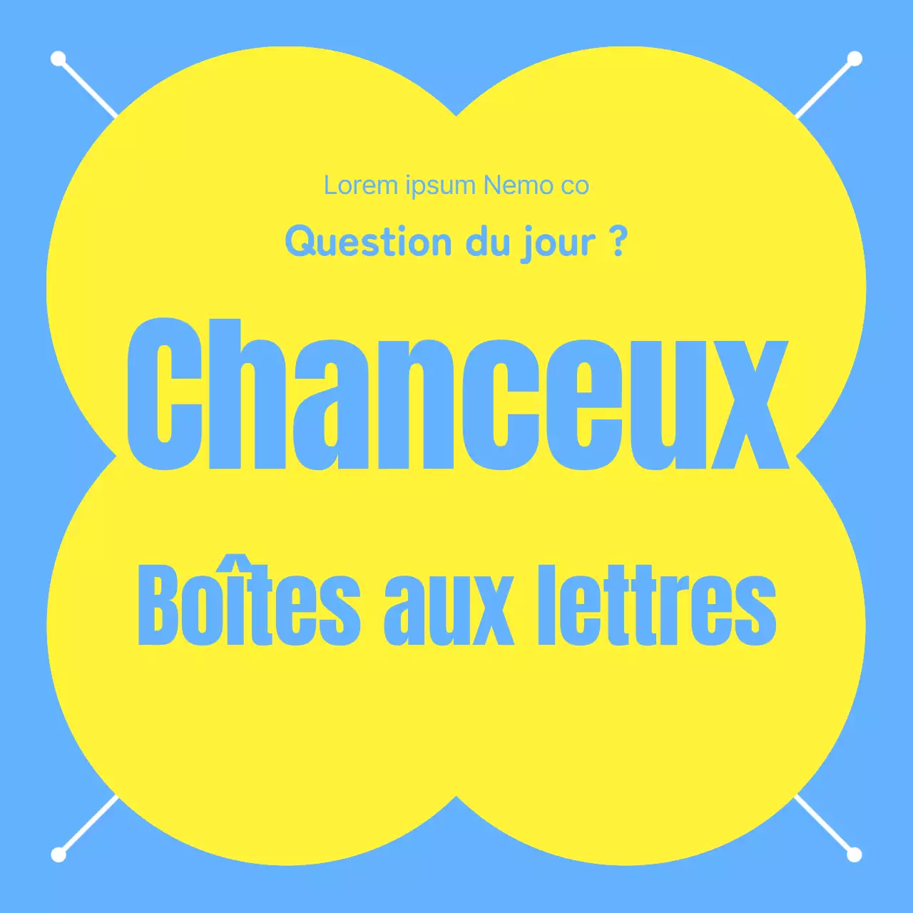 Un guide de conseils kitsch bleu clair et jaune