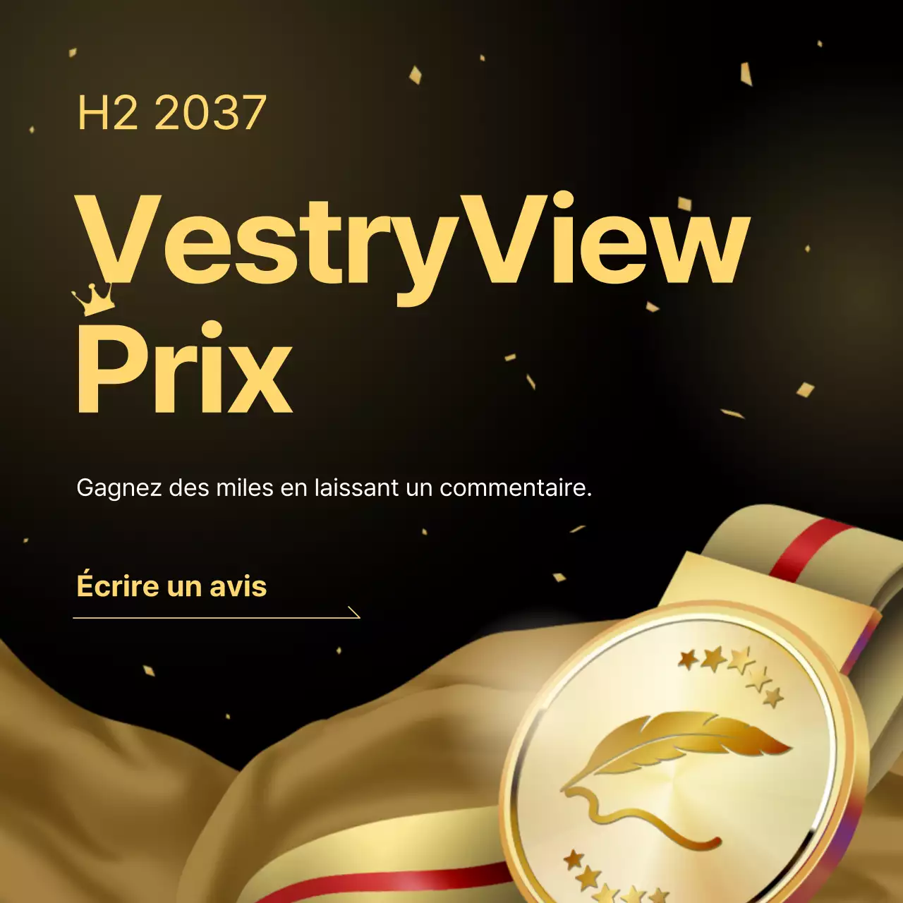 Promouvoir un événement de revue de luxe en or et noir