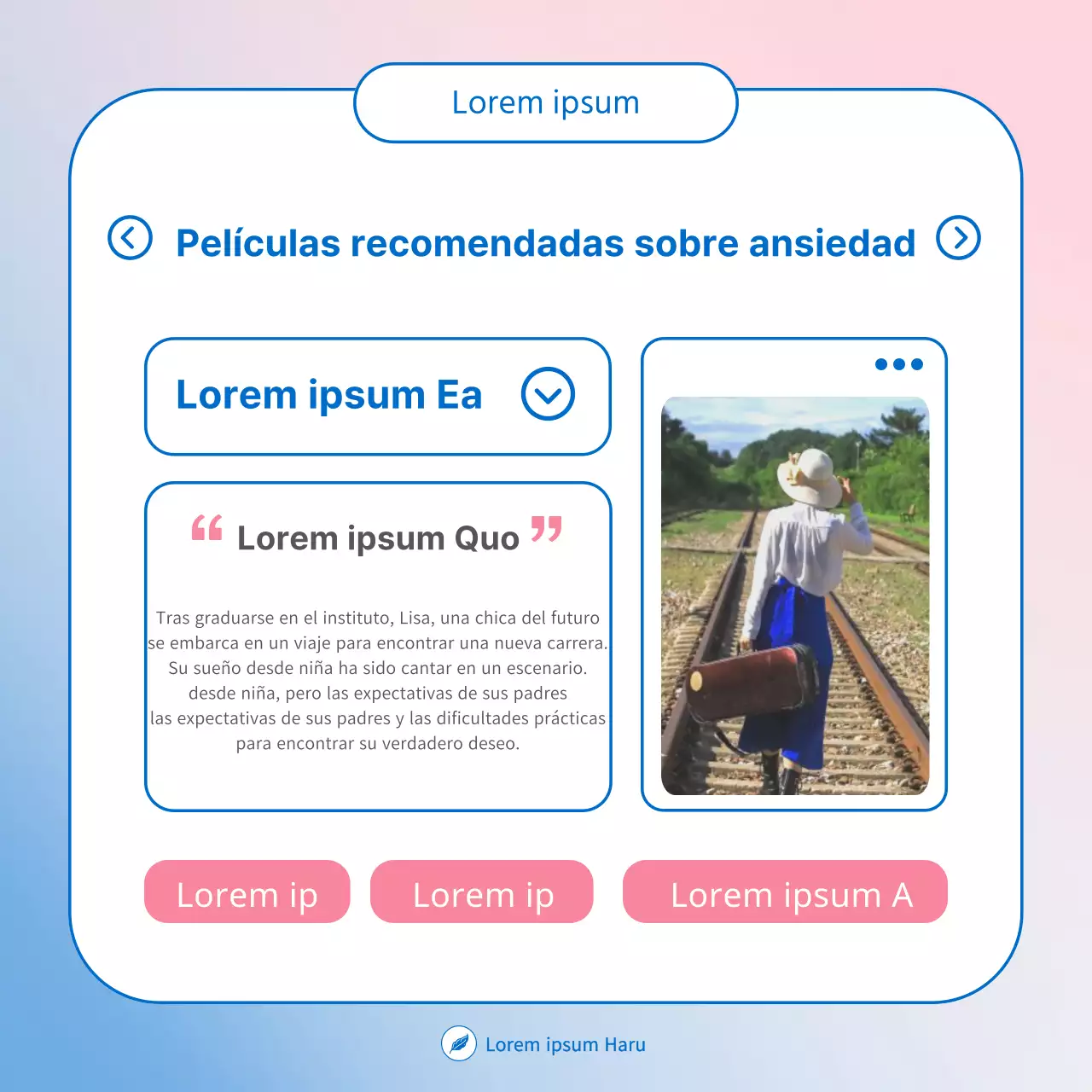 Una sencilla guía azul claro y rosa para el teléfono de ayuda