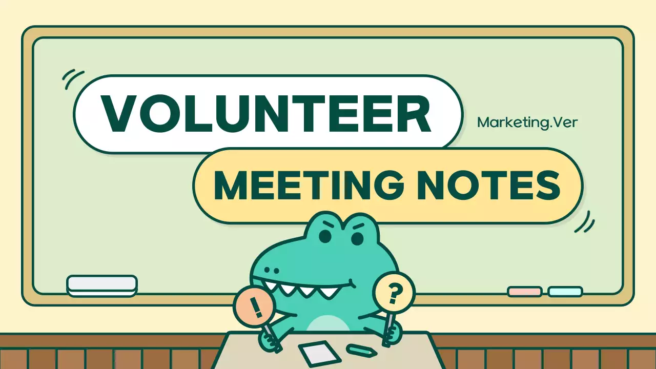 베이지색 심플 자원봉사자 노트 프레젠테이션