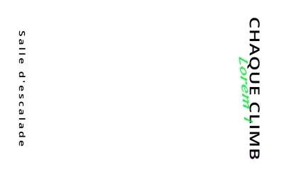 Conception de la promotion de l'escalade avec une apparence soignée