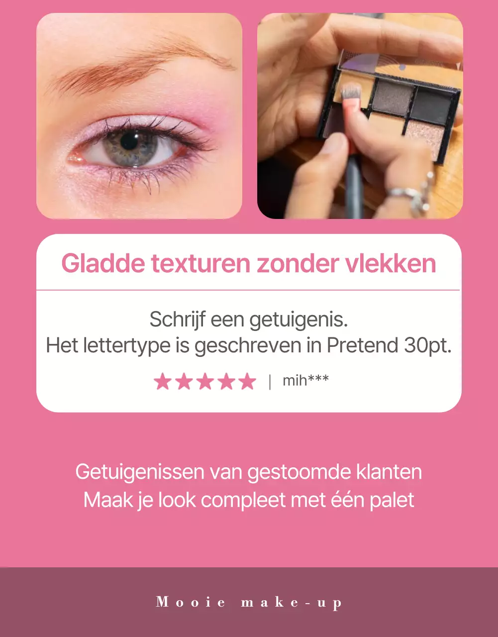 Promoot cosmetica in moderne roze tinten
