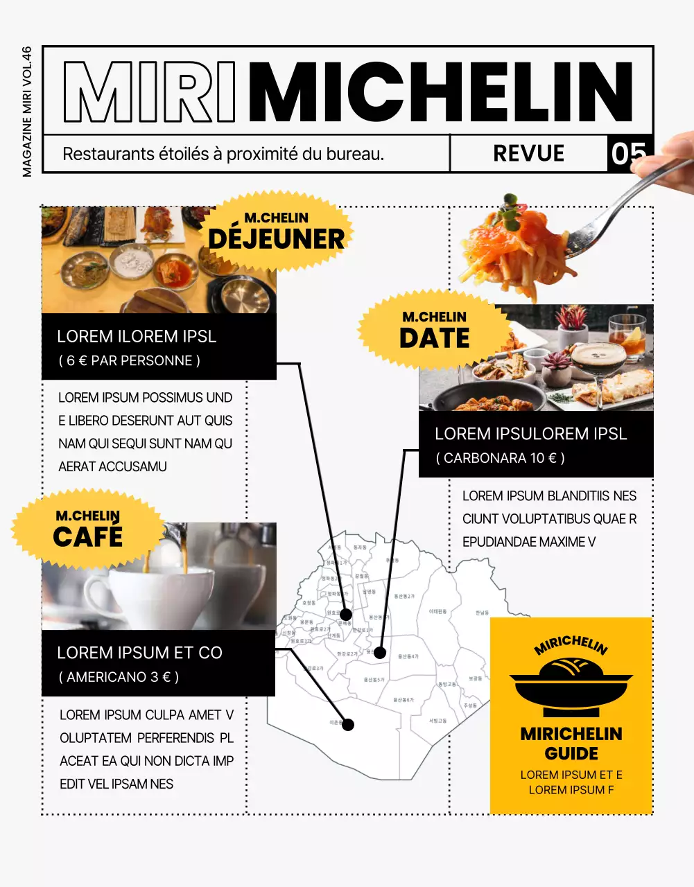 Magazine interne d'entreprise moderne en gris et noir