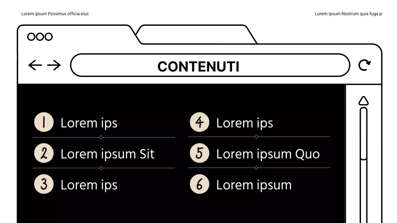 Una semplice pagina web in beige