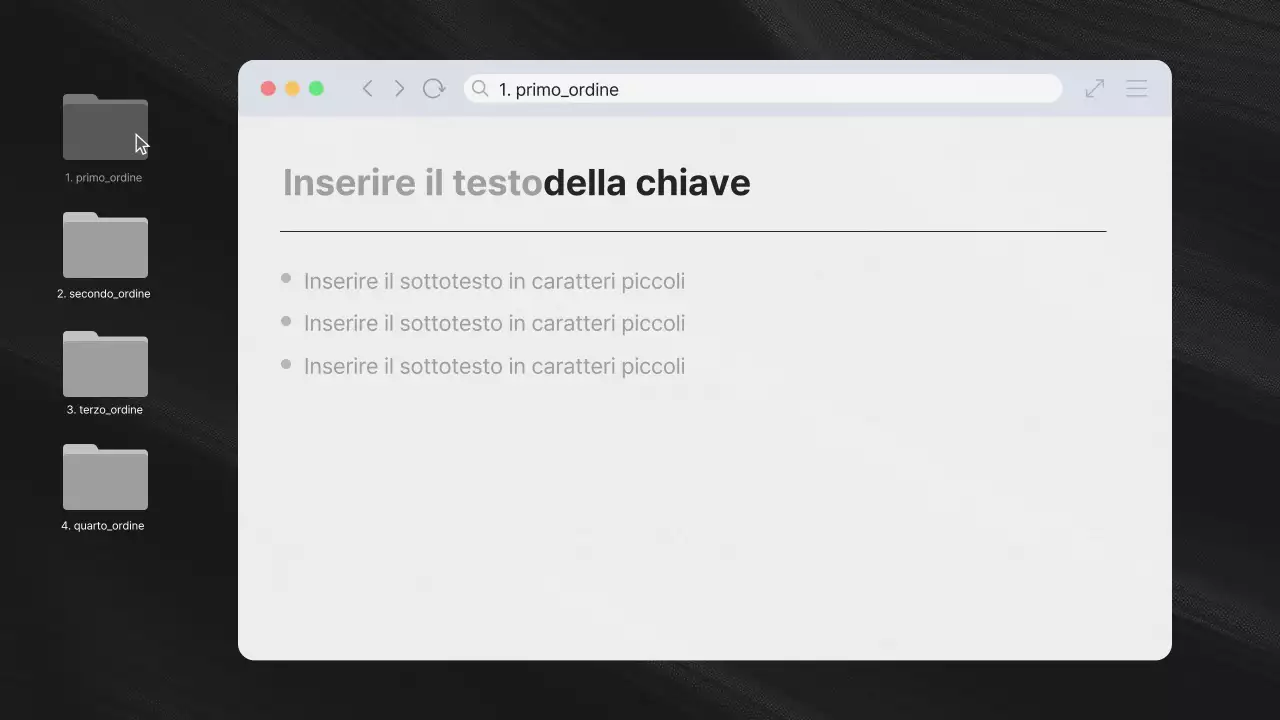 Proposta di un'interfaccia utente desktop moderna in nero