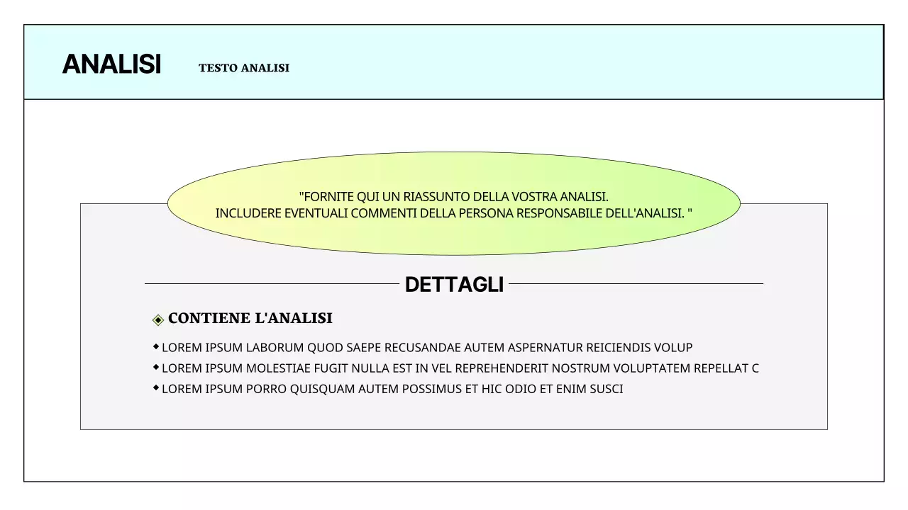 Un semplice report stampabile in azzurro e chartreuse
