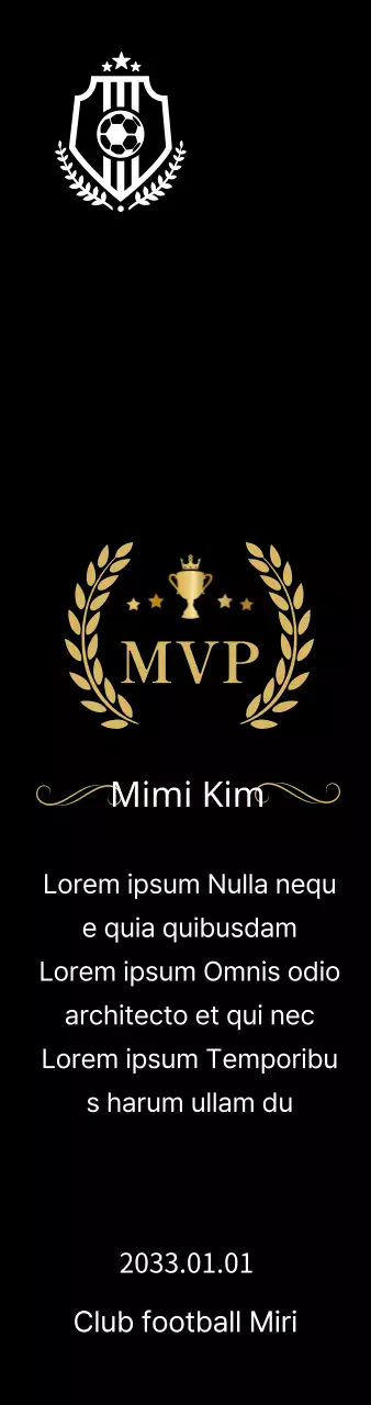 Plaques de championnat luxueuses avec lauriers et trophées en or