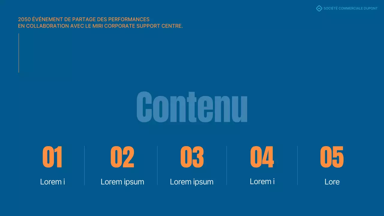 Un simple tableau de bord bleu et orange