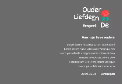 Moederdag kalligrafie met rode anjer illustratie