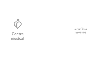 Centre de psychologie du bonheur simple avec logo en forme de cœur