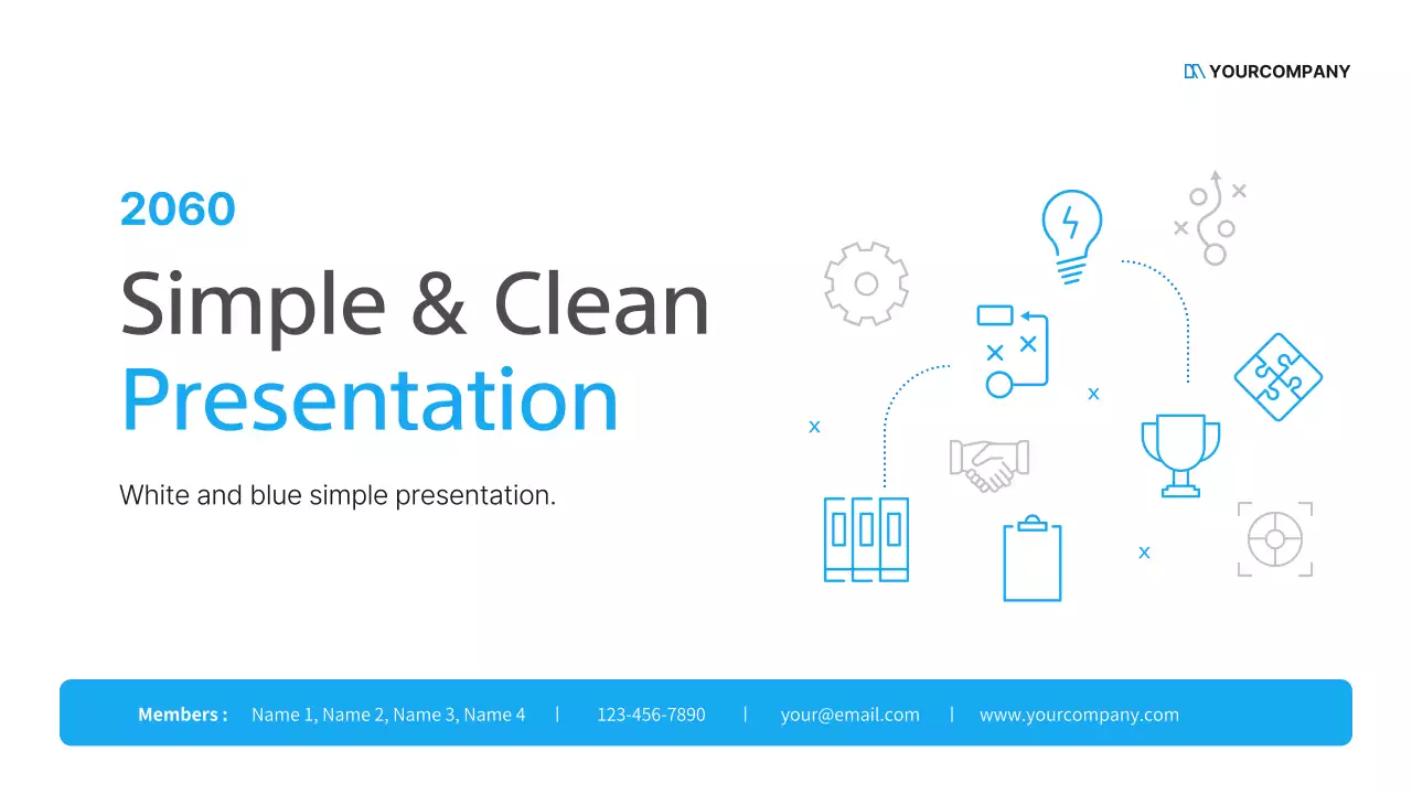 블루 심플 문서 프레젠테이션