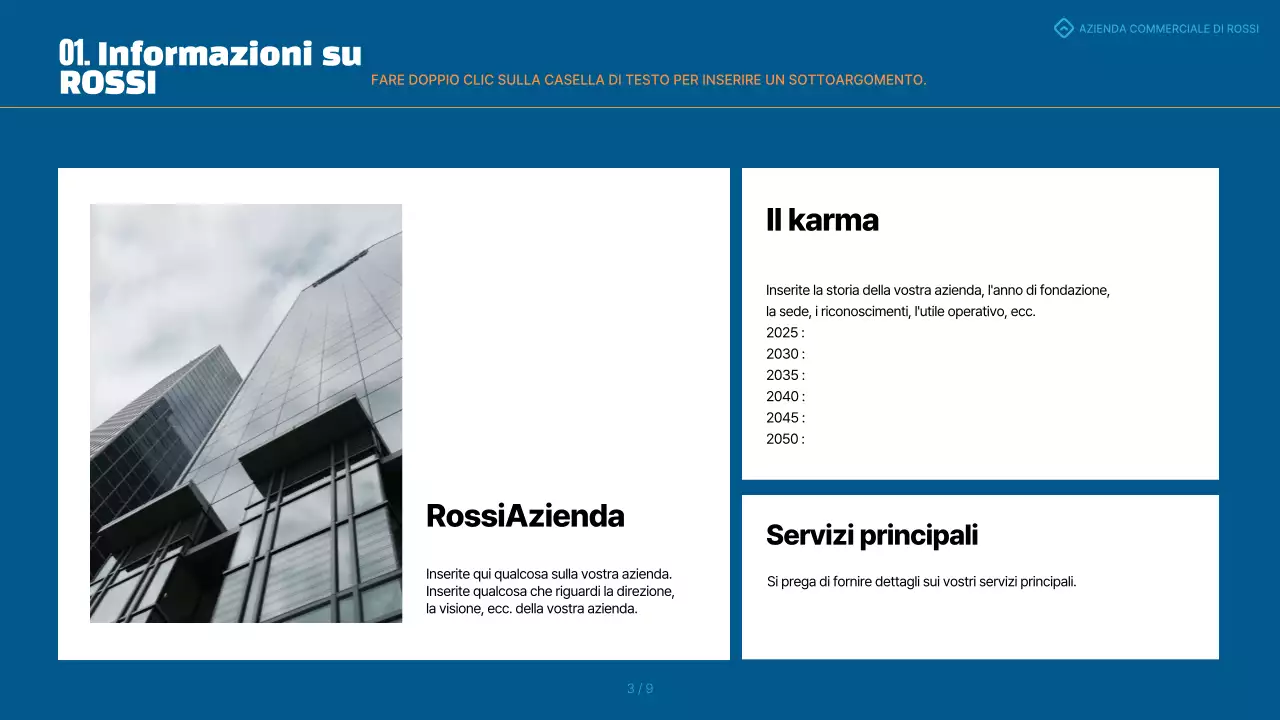 Una semplice scheda di valutazione blu e arancione