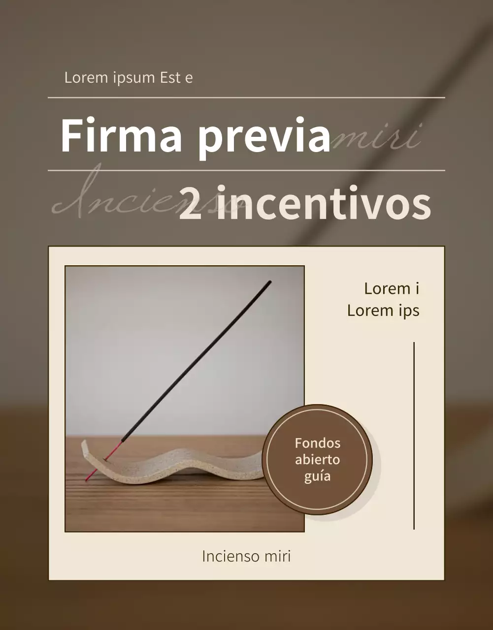 Una sencilla propuesta de financiación de incentivos en beige y marrón