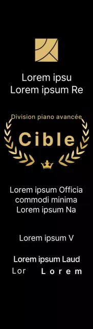 Plaque du lauréat du concept de concours avec illustration de lignes de laurier et de couronne