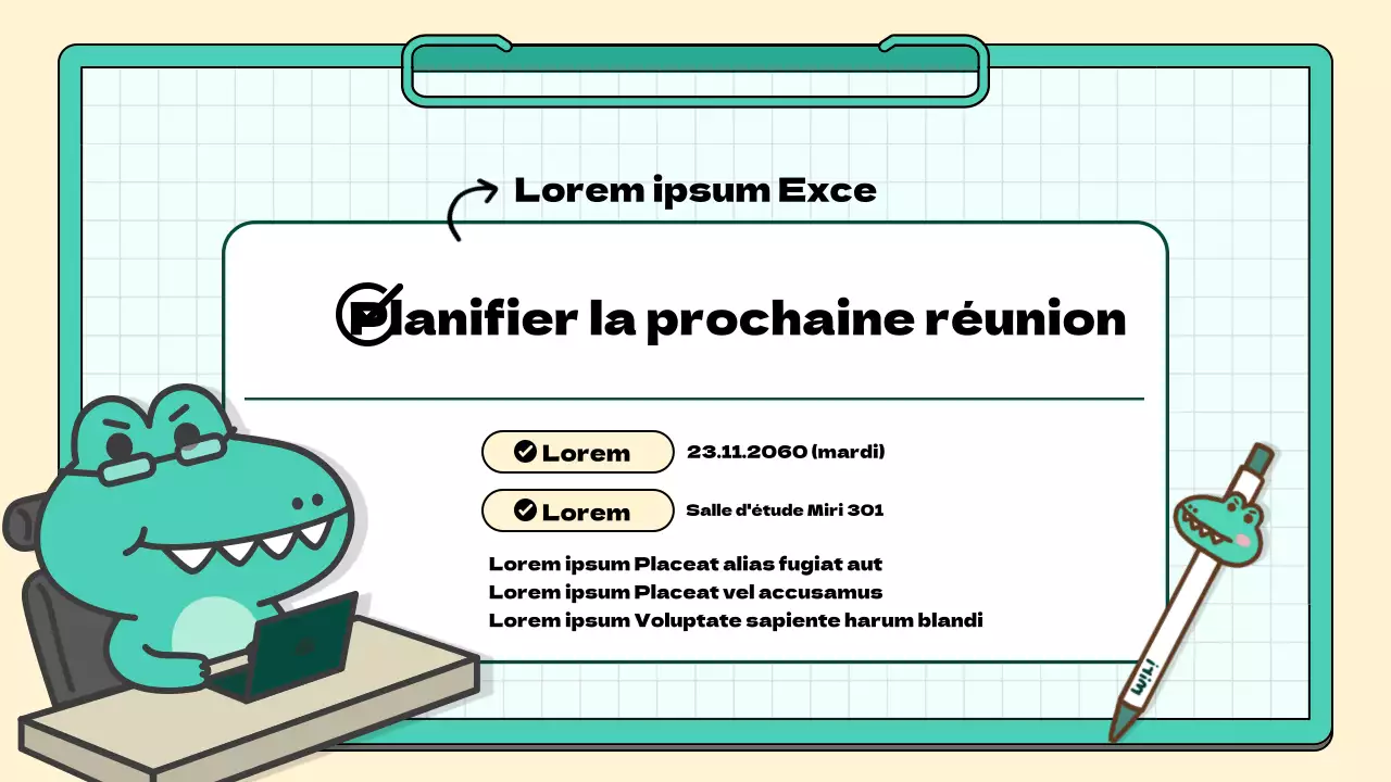 Un simple rapport de réunion de l'étude de marketing sur les partisans de la menthe et du jaune