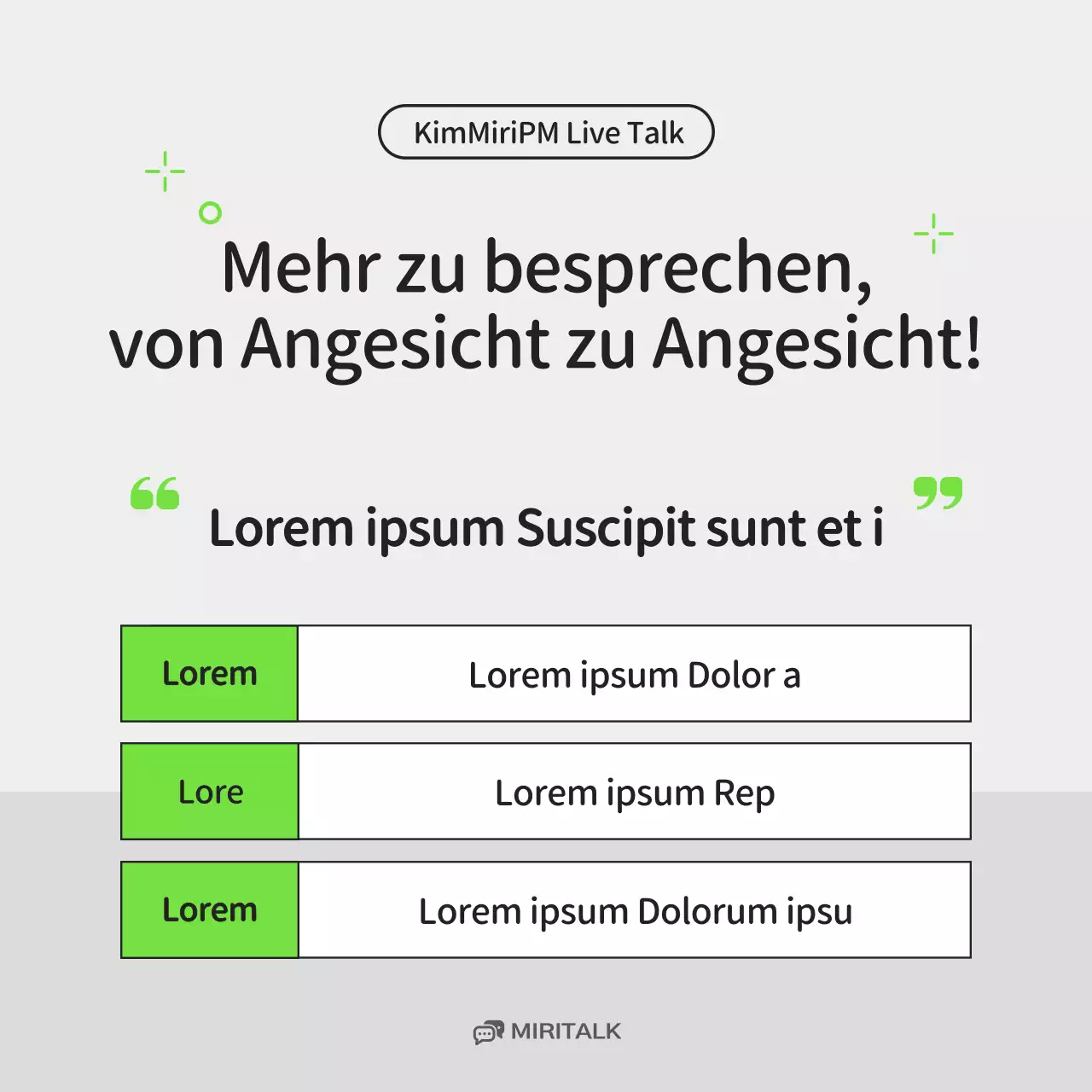 Ein einfaches Unternehmensporträt für ein Interview in Chartreuse und Grau