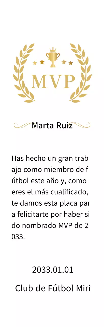 Lujosas placas de campeón con laureles y trofeos dorados