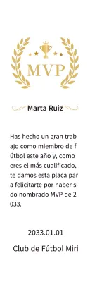 Lujosas placas de campeón con laureles y trofeos dorados