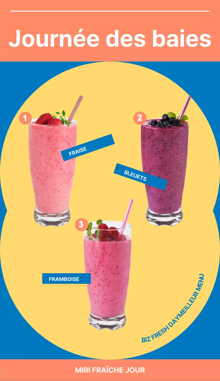 Promouvoir le nouveau menu de votre café avec un concept coloré et lumineux